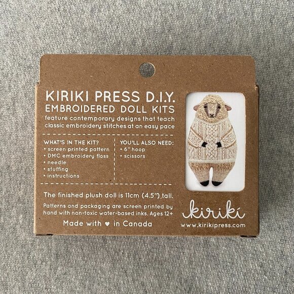 NWT Kiriki Press Sheep Embroidery Kit - Picture 2 of 7